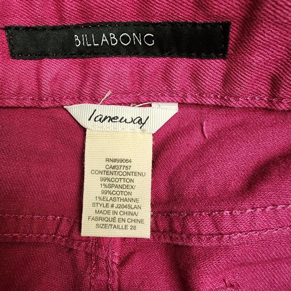 Billabong Laneway Pink Magenta Booty Cheeky Sexy Jeans Shorts Size 28 Low Rise - Picture 4 of 7